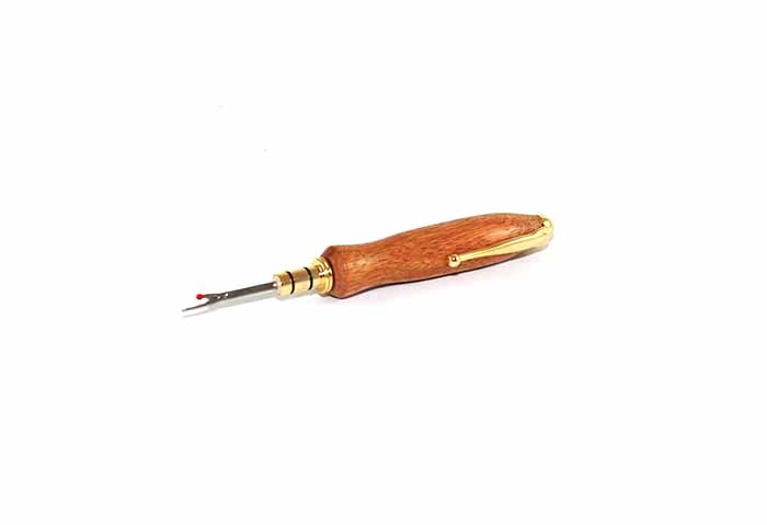 Hand Crafted Seam Ripper, Single Tool, Exotic Wood Body by